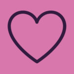 Icon of a heart to represent one of GingrTech's values: health